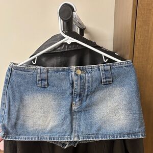 Edikted Denim Mini Skort